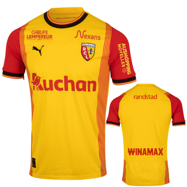 23-24 RC Lens Home Fans Soccer Jersey Print AD(全广告)