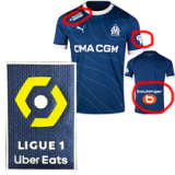 23-24 Marseille Away Player Version Soccer Jersey (Print all Sponsor)