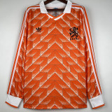 1988 Netherlands Home Long Sleeve Retro Soccer Jersey (长袖)