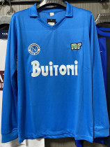 1986-1987 Napoli Home Long Sleeve Retro Soccer Jersey (长袖)