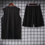23-24 Bayern Black Tank top and shorts suit