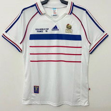 1998 France Away Retro Soccer Jersey(右胸带小字)