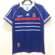 1998 France Home Retro Soccer Jersey(右胸带小字)