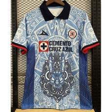 23-24 Cruz Azul Grey Blue Special Edition Fans Soccer Jersey