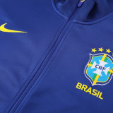 23-24 Brazil Blue Jacket Tracksuit #01