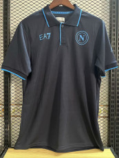 23-24 Napoli Blue Black Polo Short Sleeve
