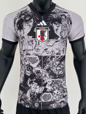 23-24 Japan Black White Special Edition Player Version Training Shirts (白ad足球小将)