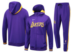 23-24 NBA LAKERS Purple Full Zip hoodie Tracksuit