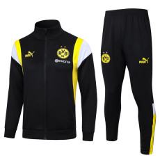 23-24 Dortmund Black Jacket Tracksuit #A698(肩部白黄）