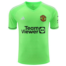 23-24 Man Utd Fluorescent Green GoalKeeper Soccer Jersey