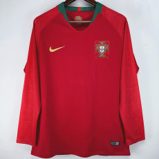 2018 Portugal Home Long Sleeve Retro Soccer Jersey(长袖)