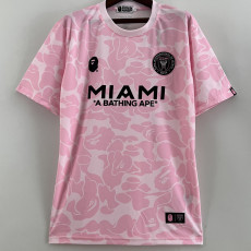 23-24 Inter Miami Pink Joint Edition Fans Soccer Jersey (左袖带图案) 猿