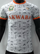 23-24 Ivory Coast White Player Version Training Shirts ''AKWABA''