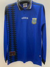 1994 Argentina Away Long Sleeve Retro Soccer Jersey (长袖)