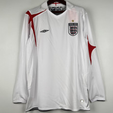 2006 England Home Retro Long Sleeve Soccer Jersey (长袖)