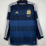 2014 Argentina Away Long Sleeve Retro Soccer Jersey (长袖)