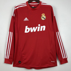 2011-2012 RMA Away Red Long Sleeve Retro Soccer Jersey (长袖)