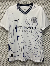 2024 Man City White Special Edition Fans Soccer Jersey