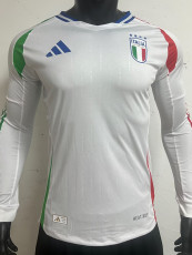 24-25 Italy Away Long Sleeve Player Version Soccer Jersey (长袖球员)