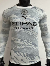 2024 Man City 'Chinese Year' Edition Long Sleeve Player Version Soccer Jersey (长袖球员)