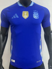 24-25 Argentina Away Player Version Soccer Jersey (V领)