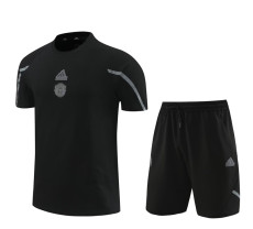 24-25 Man Utd Black Training Short Suit (100%Cotton)纯棉