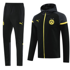 2024 Dortmund Black Hoodie Jacket Tracksuit #01