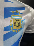 24-25 Argentina White Blue Special Edition Player Version Soccer Jersey