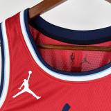 24-25 Clippers GEORGE #13 Red Top Quality Hot Pressing NBA Jersey (Trapeze Edition) 飞人版