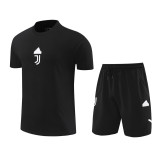 24-25 JUV Black Training Short Suit (High Quality)纯棉纱