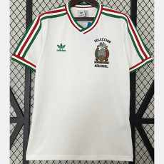 2024 Mexico White Casual Retro Edition T-Shirts (Pure Cotton)