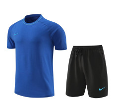 2024 NK Fancy Blue Training Short Suit (100%Cotton)纯棉