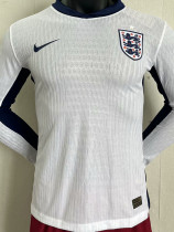 24-25 England Home Long Sleeve Player Version Soccer Jersey (长袖球员)