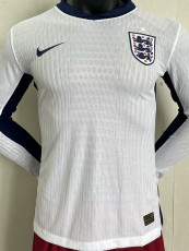 24-25 England Home Long Sleeve Player Version Soccer Jersey (长袖球员)