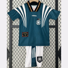1996 Germany Away Kids Retro Soccer Jersey