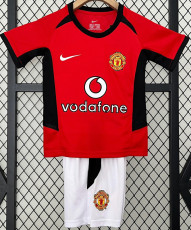 2002-2004 Man Utd Home Kids Retro Soccer Jersey