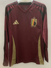 24-25 Belgium Home Long Sleeve Soccer Jersey (长袖)