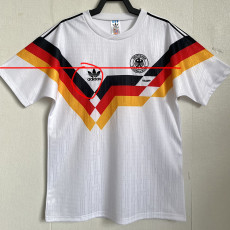 1990 Germany Home White Retro Soccer Jersey(队微位置)