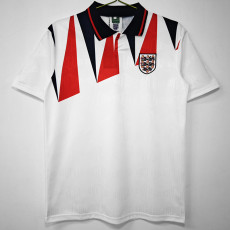 1992 England Home Retro Soccer Jersey