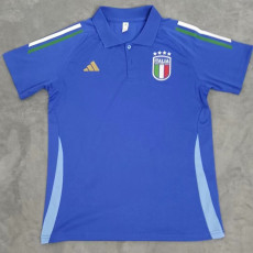 24-25 Italy Blue Polo Short Sleeve