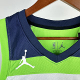 TIMBERWOLVES EDWARDS #5 Fluorescent green Top Quality Hot Pressing NBA Jersey (Trapeze Edition)飞人版