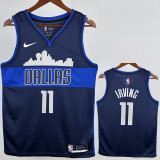 Dallas Mavericks IRVING #11 Royal blue Top Quality Hot Pressing NBA Jersey(雪山)