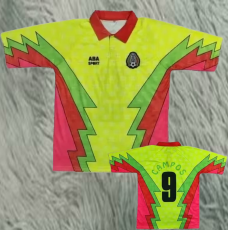 1995客 Mexico Campos #9 GoalKeeper Retro Soccer Jersey