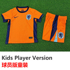 24-25 Netherlands Home Kids Player Version Soccer Jersey (球员童装)