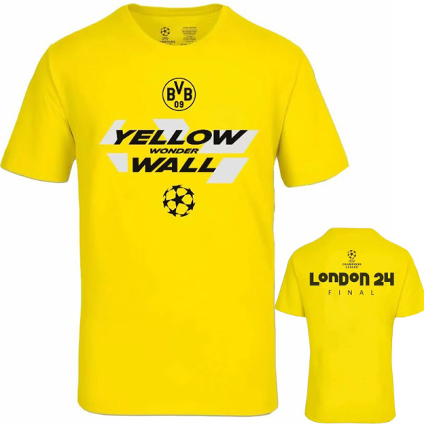 23-24 Dortmund 'YELLOW WONDER WALL' Pure Cotton T-Shirt