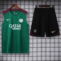 24-25 PSG Green Tank top and shorts suit