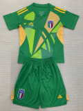 24-25 Italy Green GoalKeeper Kids Soccer Jersey