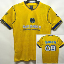 2008 West Ham Iron Maiden #08 Yellow Retro Soccer Jersey