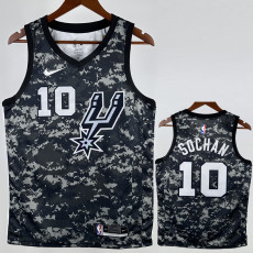 SA Spurs SOCHAN #10 Camouflage color Top Quality Hot Pressing NBA Jersey