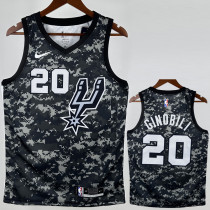 SA Spurs GINOBILI #20 Camouflage color Top Quality Hot Pressing NBA Jersey